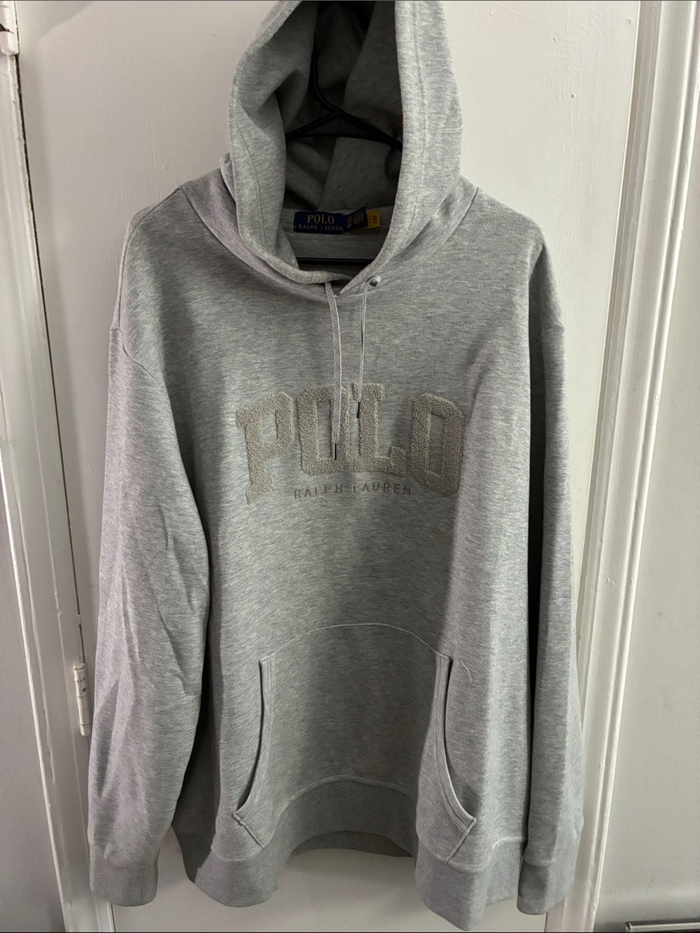 Polo by Ralph Lauren Light Gray Embroidered Logo Hooded Sweatshirt